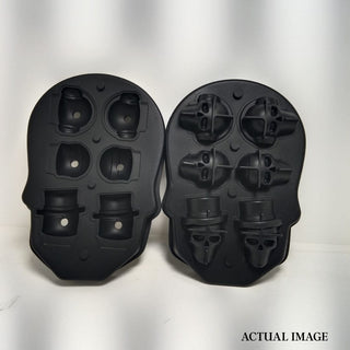 3D Skull Mold Tray | 6 Cavity Silicone Mold for Drinks & Desserts
