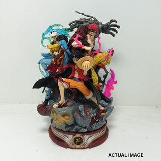 “Three Captains” Collectible Statue (33cm) — Luffy, Law & Kid Wano Country Arc Figure
