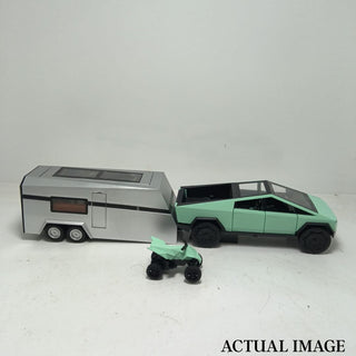 Die-Cast RV Trailer | 1 : 32 Pickup Truck with Motorcycle
