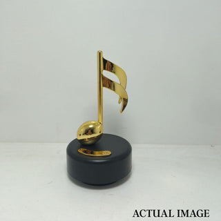 Musical Notes Wind-Up Music Box – Golden Rotating Melody Showpiece for Music Lovers
