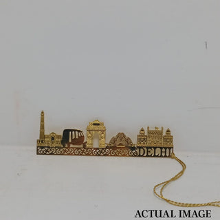 Delhi Love Metal Bookmark with Golden Tassel – Intricate Metallic Page Marker
