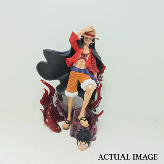 Four Emperors Luffy Figure | 24cm Anime Collectible with Dual Head Display