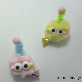 Cute Plush Monster Hair Clip For Girls (set of 2)
