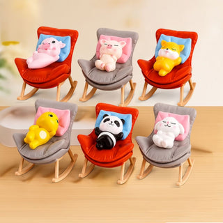Rocking Chair Animal Mini Figure