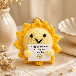 Sunshine Crochet Keychain