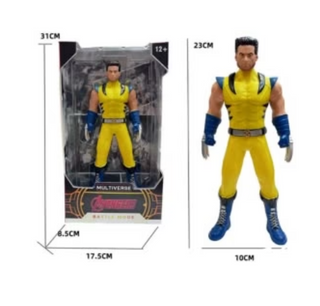 Super Hero Action Figure: 9 inch Moveable Joints - Wolverine No MAsk