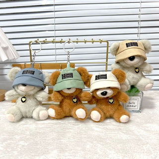 Teddy Bear Keychain with Cap 