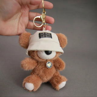 Teddy Bear Keychain with Cap 