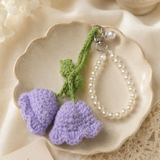 Tulip &amp; Pearl Crochet Bag Tag