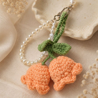 Tulip &amp; Pearl Crochet Bag Tag