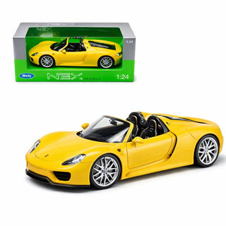 Welly Porsche 918 Spyder Convertible Car Model – 1:24 Scale Official Licensed Die-Cast