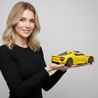 Welly Porsche 918 Spyder Convertible Car Model – 1:24 Scale Official Licensed Die-Cast