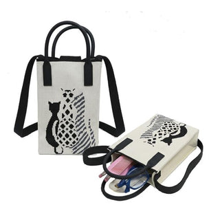 Woven Phone Holder Tote - 1