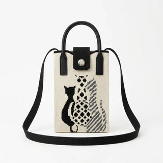 Woven Phone Holder Tote - 4