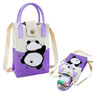 Woven Phone Holder Tote - 5