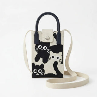 Woven Phone Holder Tote - 6