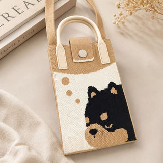 Woven Phone Holder Tote - 9
