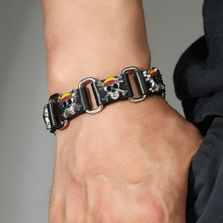 One-Piece Pirates Bracelet | Multi-Layer Leather Bracelet with Metal Charm