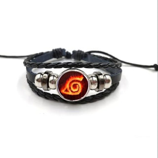 Naruto Sharingan Leather Bracelet | Anime Jewelry | Adjustable Bracelet [Multi-Layer]