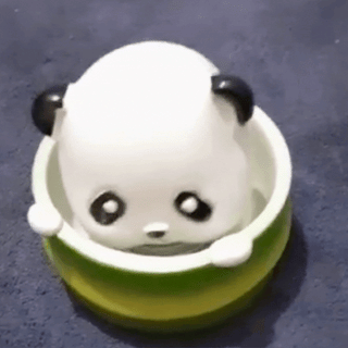 Hide-in Panda Bobblehead | Cute Panda in Tub Bobble - Geekmonkey
