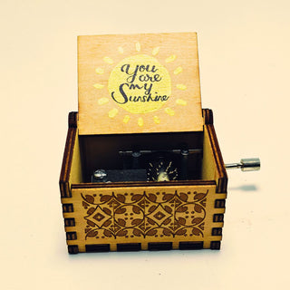 My Sunshine Music Box | Hand Crank Wood Box | Gifts for Music Lover