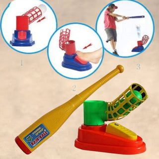 Geekmonkey Automatic Baseball Pitcher Game | For Kids [No battery Required]