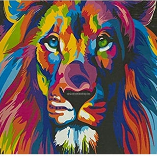 The King PBN - colored lion design