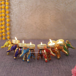 handmade elephant candle holder