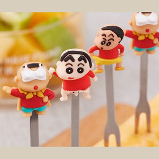 Shin Chan Fruit Forks - Kids Fork Set