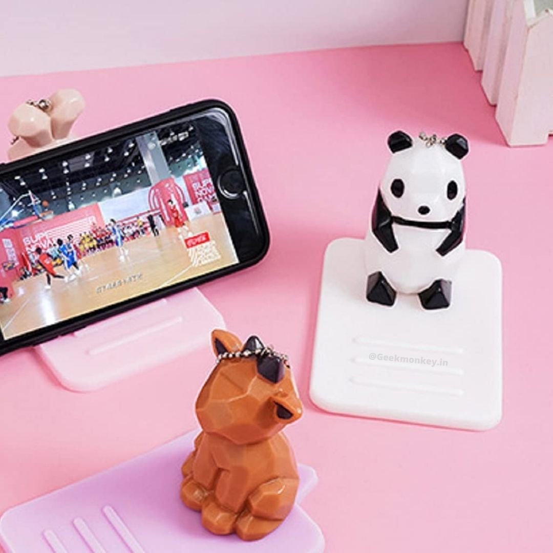 TINKSKY Phone Holder Stand Panda Mobile Tablet Cell Desktop Animal Bracket  Mount Desk Dock Support Smartphone Figure Bed Car