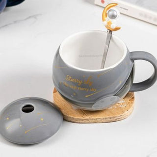 Astronaut Mug with Lid and Spoon - Starry Sky