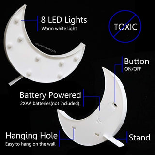 Moon Marquee Night Light - Room Decor - Marquee Style Light