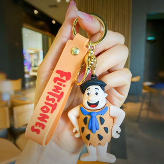 Stylish and Durable Flinstones Silicone Keychain - Perfect Gift for 90s Kids!
