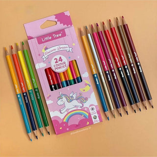 Dual Color Pencil - 24 Color Shades