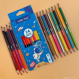 Dual Color Pencil - 24 Color Shades