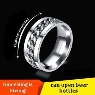 Corkscrew Ring - Rotating Chain