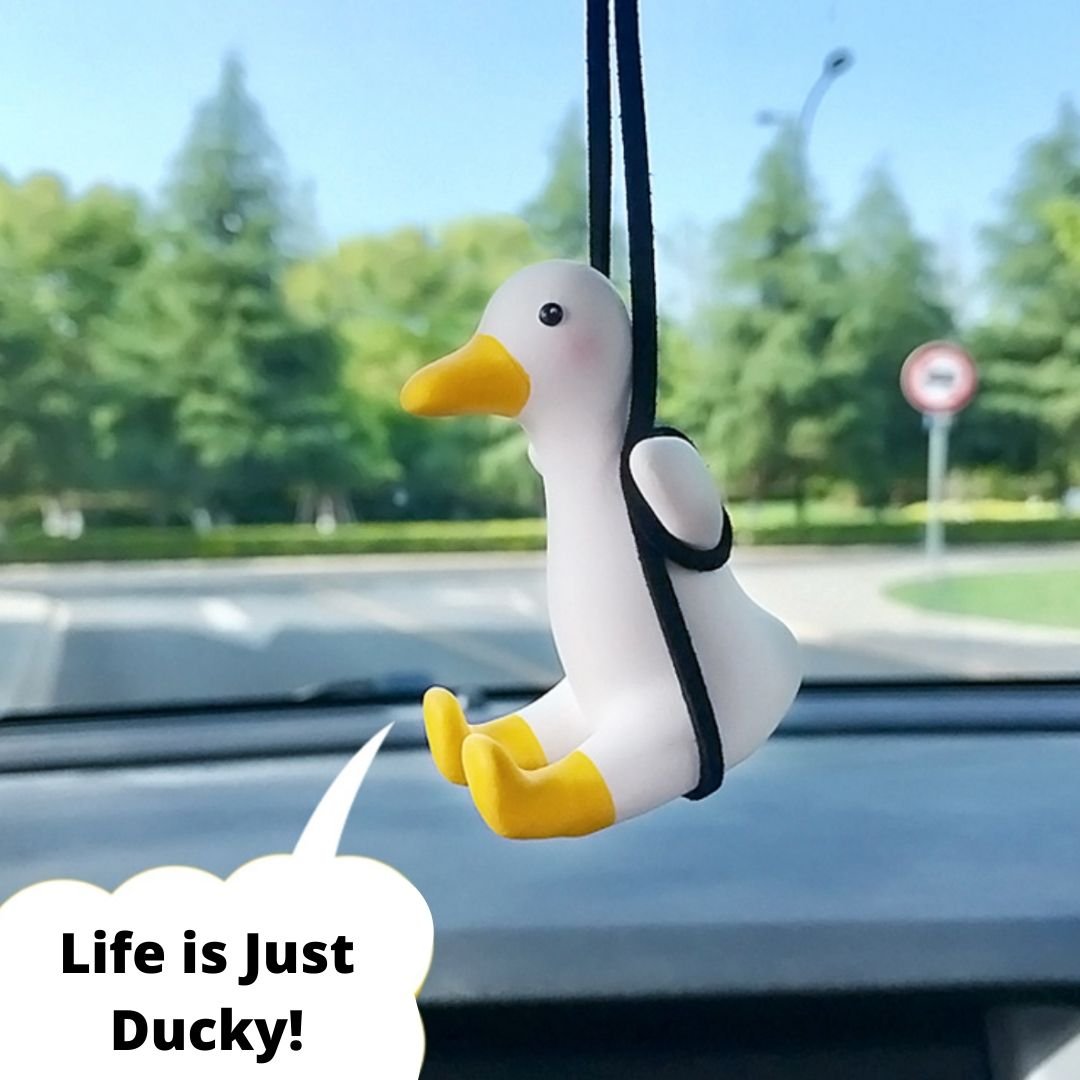 Duck Car Mirror Hanging - Tiny Ceramic Gifts