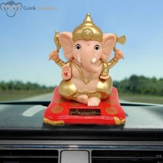 Solar Powered Ganesha - Car Decor