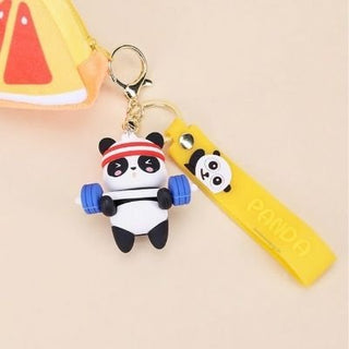 Fitness Freak Panda Keychain - 3D keychain