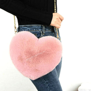 Heart Fur Sling Bag