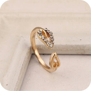 leaves open adjustable ring