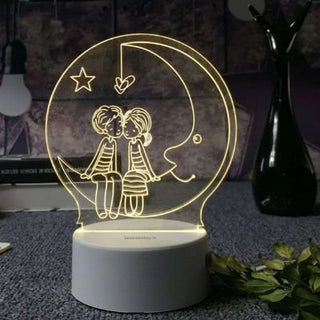 Love You to the Moon Lamp - 3D Illusion Lamp