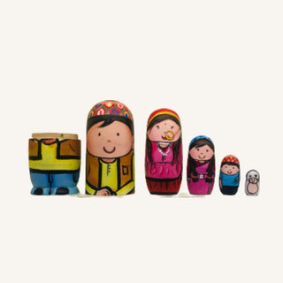Pahadi Dagadiya - Nested Wooden Doll Family