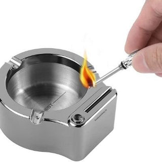 Ashtray with Match Lighter