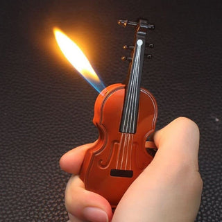 Creative Violin Lighter - Butane Gas Refillable