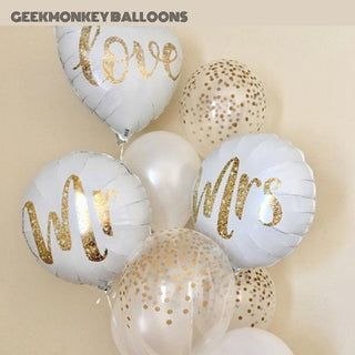 Mr Love Mrs Wedding Foil Balloons (Set of 3)