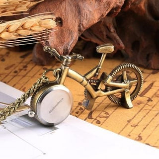 Bicycle Watch Keychain - Vintage Pocket Watch Keychain