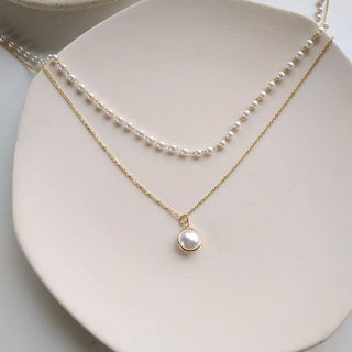 Elegant Dual Layer Pearl Necklace - The Pearly Affair Petite Necklace