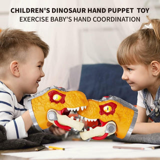 3 in 1 Realistic Dinosaur Hand Puppet with Light and Sound | Role Play Dinosaur Puppet