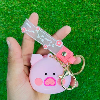 Pretty Piggy Coin Pouch Keychain